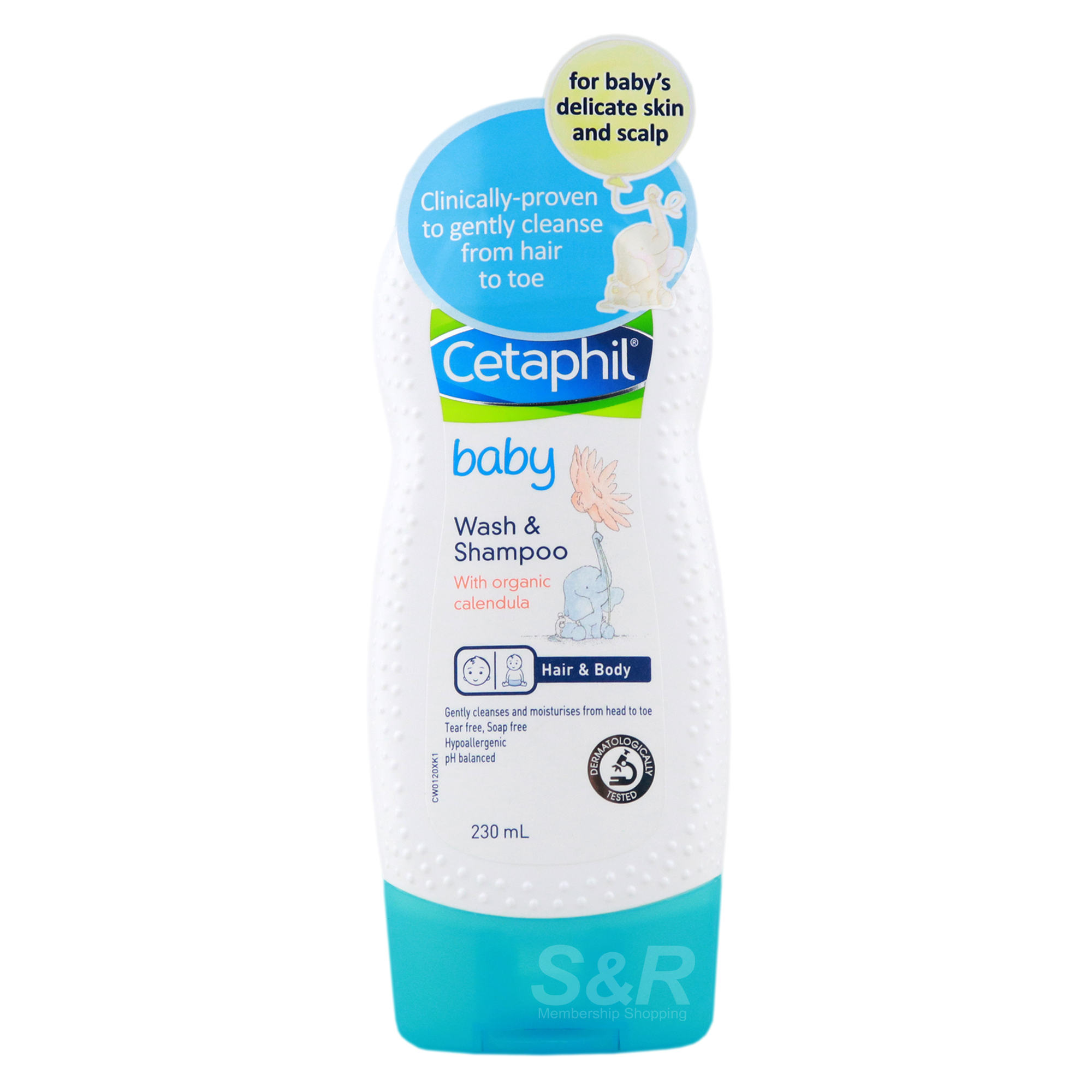Cetaphil Baby Wash and Shampoo Hair and Body with Organic Calendula 230mL